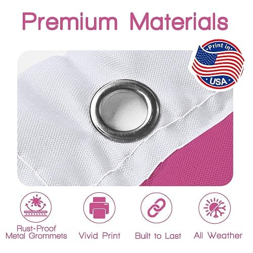 Custom Pink America Flag Personalized US Pink Flags with Your Photo Image Text, Single-Sided 2x3 3x5 4x6 5x8 Ft Flag, Customized Funny Tapestry Poster For Bedroom Living Rooms Dorm Decorate Gift thumbnail 5