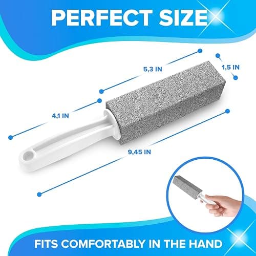 DISIWENE Pumice Cleaning Stone with Handle Toilet Bowl Cleaner Hard Water Ring Remover for Bath/Pool/Kitchen/Household Cleaning (4, 4 Pack with Handle) thumbnail 5