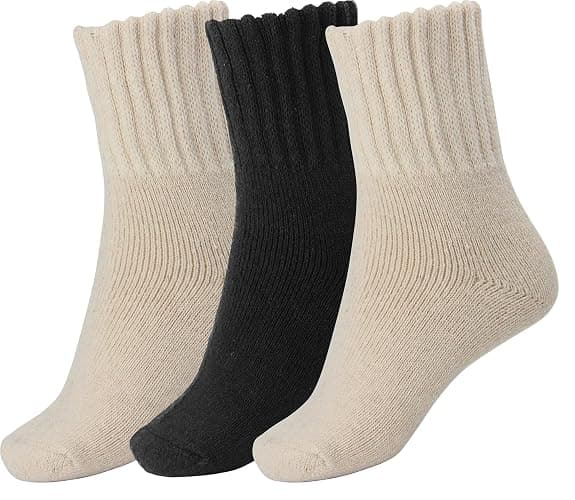 BomKinta Boot Socks for Women Winter Solid Thick Warm Socks Cozy Crew Socks Christmas Gift - Image 1
