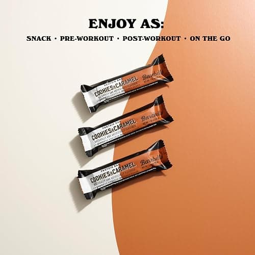 Barebells Protein Bars Cookies and Caramel - 12 Count, 20g High Protein Treats - Chocolate Nutrition Bar with 1g Total Sugars - On-The-Go Breakfast or Post-Workout Snack thumbnail 5