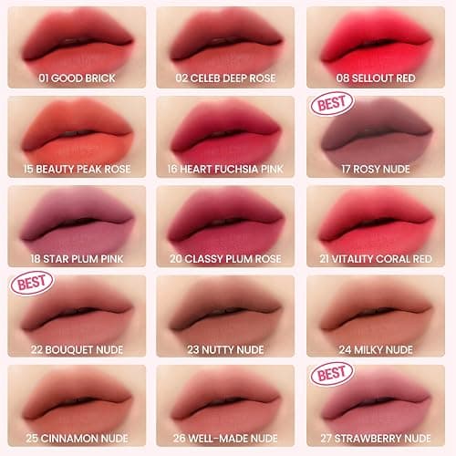 Peripera Ink The Velvet Lip Tint | Highly Pigmented, Longwear & Weightless Lip Tint | Smudge-Proof, Buildable Color for Lips & Cheeks | K-Beauty Makeup, Safe for Sensitive Lips (027 STRAWBERRY NUDE) thumbnail 6
