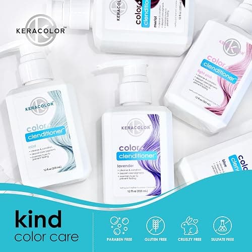 Keracolor Color + Clenditioner 3-in-1 Color-Depositing Conditioner, Gently Cleanses & Conditions, Semi-Permanent Hair Color, 23 Shades, 12 Fl Oz thumbnail 8