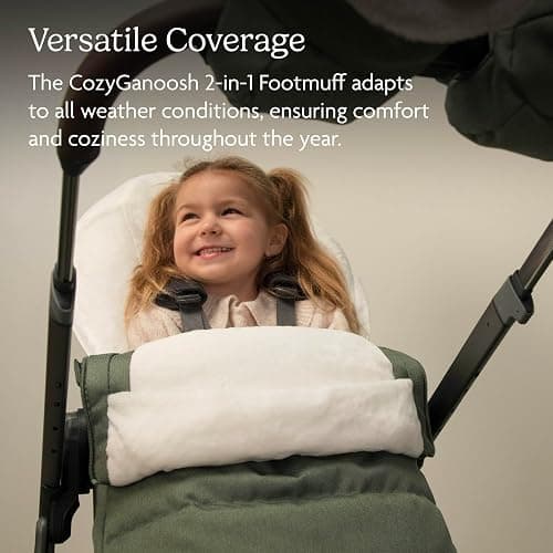 UPPAbaby CozyGanoosh 2-in-1 Seasonal Footmuff - Easily Attaches to UPPAbaby Strollers and RumbleSeat – Versatile, Ultra-Plush Zip-Out Liner for Cold Weather – Jake (Charcoal) thumbnail 3