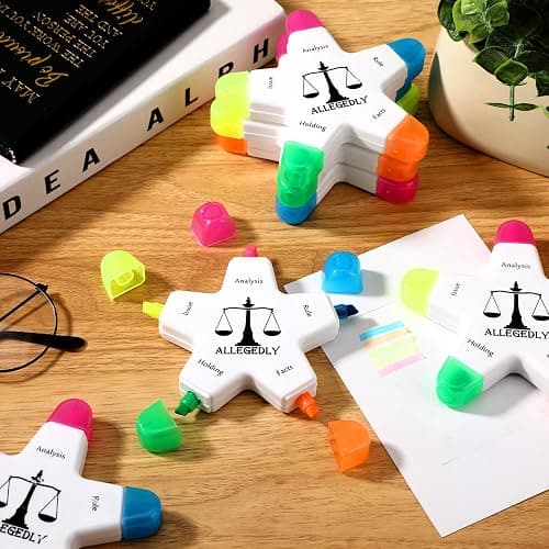 Chivertion 30 Pcs Law School Gifts Star Shape Briefing Highlighters Brush Affirmation Supplies Inspirational Christmas Appreciation Gifts for Law Students Lawyer Women thumbnail 2