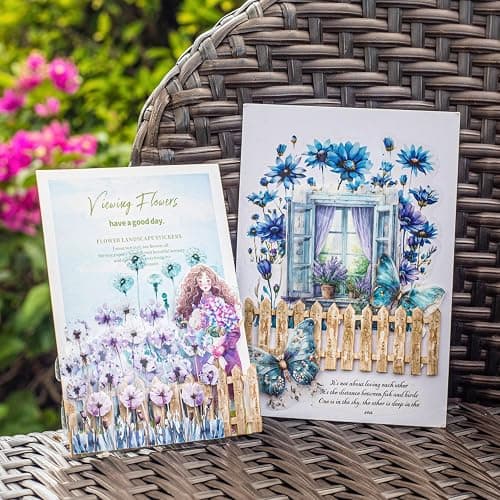 AurriiLeaf Viewing Flowers PET Sticker Set, 120PCS Floral Ephemera for Scrapbooking, Journaling, Crafting, DIY Projects, Diaries, and Art Supplies thumbnail 5