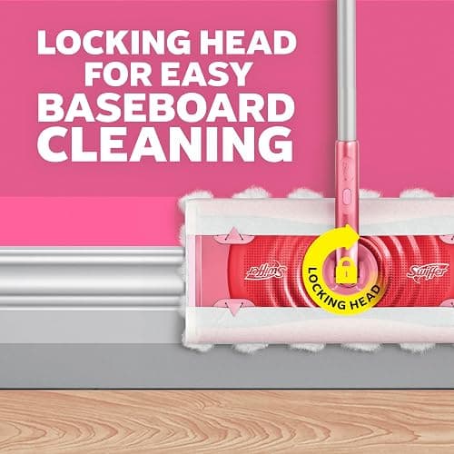 Swiffer Sweep and Mop Deluxe, Limited Edition Pink Wicked: for Good, 2-in-1 Floor Mopping and Sweeping Kit, 1 Sweeper Device, 5 Heavy Duty Dry Sweeping Cloths, 3 Heavy Duty Wet Mopping Cloths thumbnail 12