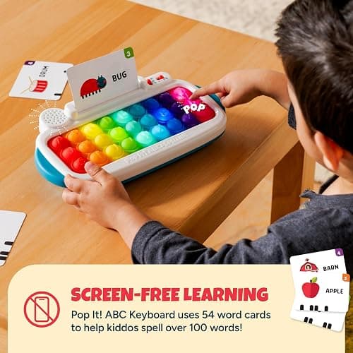 Chuckle & Roar Pop It! ABC & Spelling Keyboard – Interactive Alphabet & Sight Word Learning Toy with LED Lights, Soft Sensory Keys, 3 Grow-with-Me Modes, Screen-Free Educational Toy for Kids thumbnail 5