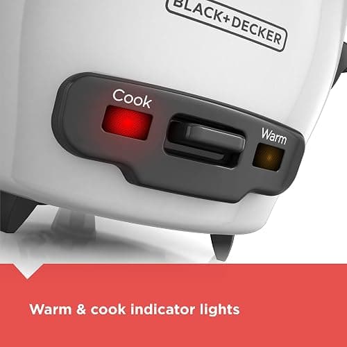 BLACK+DECKER 16-Cup Rice Cooker, RC516, 8-Cup Uncooked Rice, Steaming Basket, Removable Non-Stick Bowl, One Touch thumbnail 4