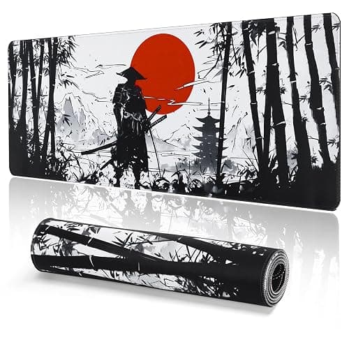 DESERO Large Gaming Mouse Pad (800 x 300 x 3 MM) XL Extended Desk Mat, Japanese Mouse Mat, Gaming Keyboard Mousepad, Big Desk Pad with Non-Slip Base and Stitched Edge for Office/Gaming.(B18) - Image 1