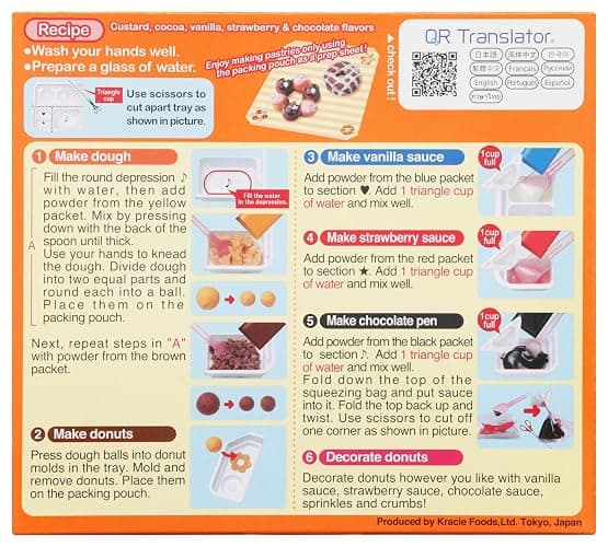 Kracie Popin' Cookin' DIY Candy Donuts Kit, No Bake, 1.4 Ounces (Pack Of 1) thumbnail 2