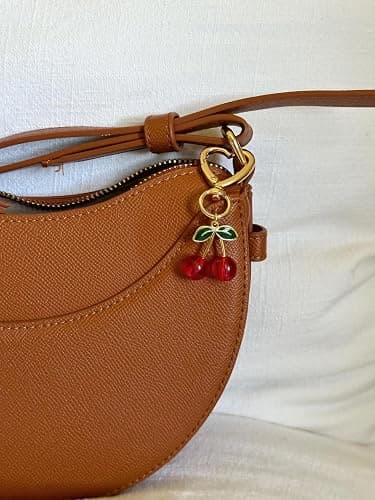 Agromusk Cute Cherry Keychain,Kawaii Cherry Bag Purse Charms for Women Car Keys Decor Gifts Stuff Accessories thumbnail 4