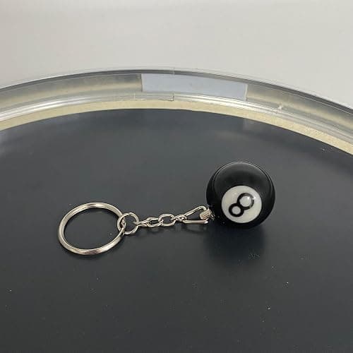 Zittop 1 Pcs 8 Ball Keychain Billiards Ball Keyring Creative Key Chain Charm Keychain for Billiards Birthday Party Supplies thumbnail 6