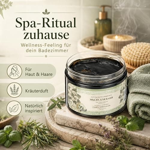 Grandma Agafia Natural Herbal Soap Black 500ml thumbnail 4