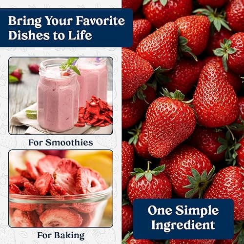Augason Farms Freeze Dried Sliced Strawberries Can - Gluten Free Snack for Baking, Smoothies, and Emergency Storage - Healthy Individual Fruit Snacks – 6.5 Ounces (18 Servings) thumbnail 4