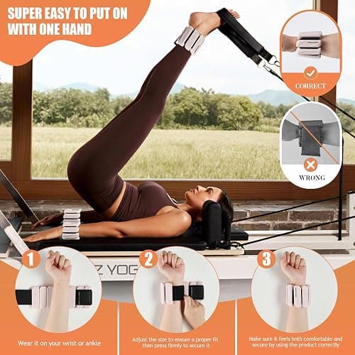 BECOJADDE Ankle Weights Set of 2 (1 lb/2 lb Each) for Women Men Adjustable Wrist Bracelet for Home Gym Weighted Bangles Wristbands Leg Arm Weights for Walking Swimming Running Pilates Yoga Gym thumbnail 5