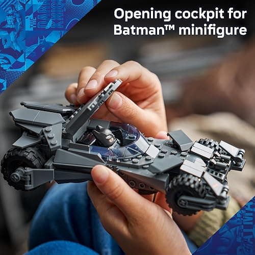 LEGO DC Batman: Batman v Superman Batmobile 76331 | Building Toys for Boys & Girls, Ages 9+, Super Hero Toy for Kids, Armored Batman Minifigure, 220 Pieces, Gift for Birthdays thumbnail 3
