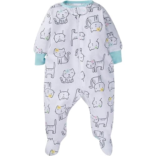 Onesies Brand Baby Girls' 4-pack Sleep 'N Play Footies Multi Pack thumbnail 3