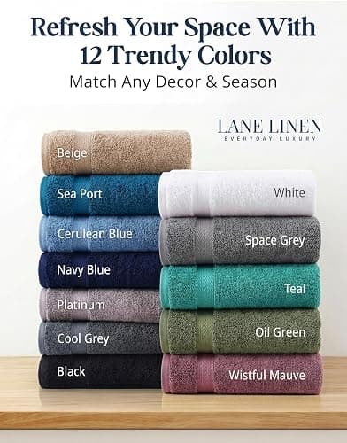 100% Cotton Bath Towels Set Soft Absorbent Quick Dry 16 Piece - Grey | Towels for the Bath, Absorbent & Durable, Ring-Spun, Ideal for Home & Spa, with OEKO-TEX thumbnail 9