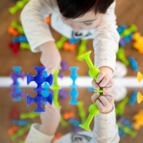 Fat Brain Toys Squigz Starter Set, 24 Piece Suction Bath Toys, Sensory Toys for Kids 3 and Up - Pack of 22 thumbnail 8