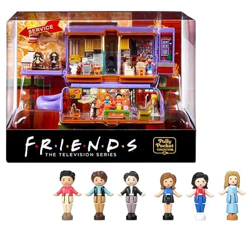 Polly Pocket Coffret Exclusif Friends Forme Tasse À Café Central Perk, avec 6 Poupées, 9 Accessoires Et 3 Lieux Emblématiques, À Collectionner, Jouet Adulte, A Partir De 14 Ans, HKV74 - Image 1