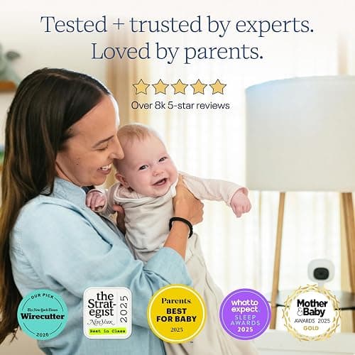 Nanit Smart Baby Video Monitor - Camera & Floor Stand - 1080p Wi-Fi Camera | Pro edition, 2-way audio, sound/motion/cry notifications, night vision, see your baby from anywhere, video camera thumbnail 6
