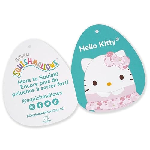 Squishmallows Original Sanrio 14-Inch Hello Kitty Floral Dress and Bow Plush - Medium-Sized Ultrasoft Official Jazwares Plush thumbnail 7
