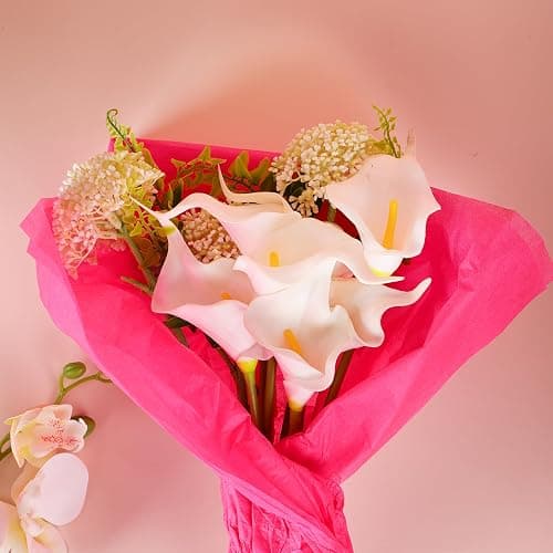 90 Sheet Pink Tissue Paper Recyclable Pink Wrapping Paper 14"x20"for Wedding Valentine Mother's Day Birthday DIY Art Craft Party Favor Decoration thumbnail 5