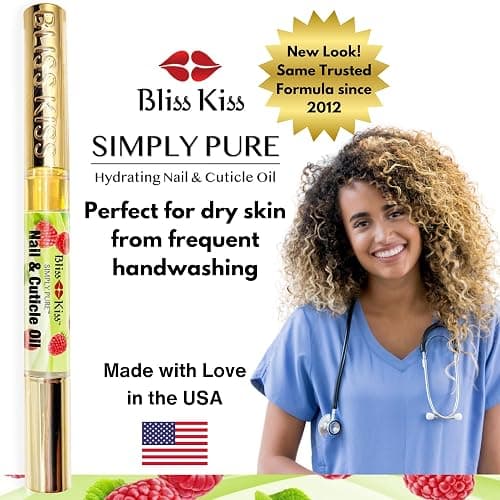 Bliss Kiss | 1 Juicy Raspberry Fragrance | Nail Oil Cuticle Pen w/Vitamin E & Jojoba⏤Nail Strengthener Nail Growth Serum for Brittle Peeling Breaking Thin Nails thumbnail 4