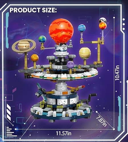 Loyratche Rotatable Solar System Building Set, Space Exploration Building Blocks Set, Solar System Toys for Birthday for Teens Ages 14+ (963pcs) thumbnail 3