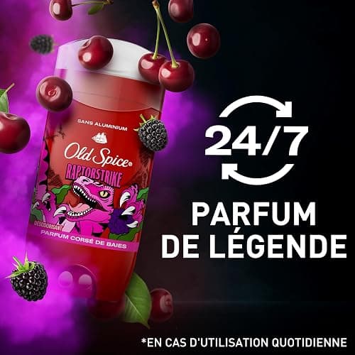 Old Spice Aluminum Free Deodorant for Men, 24/7 Freshness, Long Lasting Protection Legendary Fragrance, Raptorstrike, Dark Berry Scent, 85g thumbnail 2
