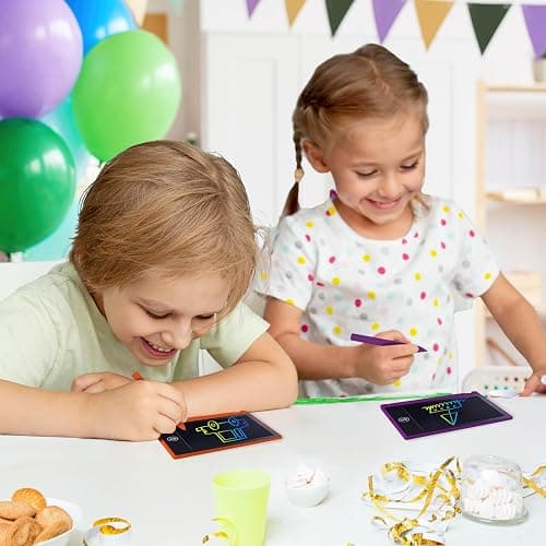 Party Favor Mini LCD Writing Tablet for Kids, 12 Pack – 4.5 Inch Mini Drawing Board. Fun and Educational for Kids that Sketch and Doodle. Perfect Goodie Bag and Gift Bag Filler, School Prize Or Gift thumbnail 2