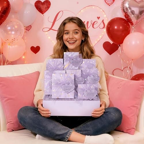 Teen Girl Gifts Trendy Stuff, 10 Positive Affirmation Cards & Empowering Challenges to Unlock 10 Wrapped Makeup Gift Set Motivational Birthday Valentines Day Gift Basket for Tween & Teenage Girls thumbnail 3