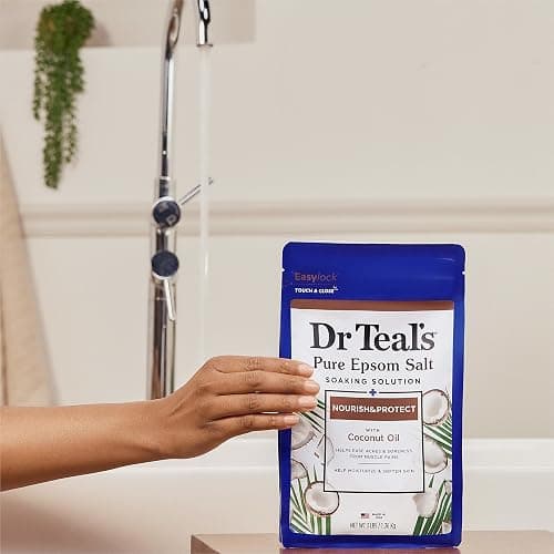 Dr Teal's Salt Soak with Pure Epsom Salt, Nourish & Protect with Coconut Oil, 3 lbs thumbnail 7