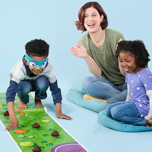 Hasbro Gaming Don't Step in It! Preschool Game I Blindfolded, Poop Party Game | Spinner with 8 Fun Animal Moves | Ages 4+| 1+ Players I Funny Kids Board Games thumbnail 8