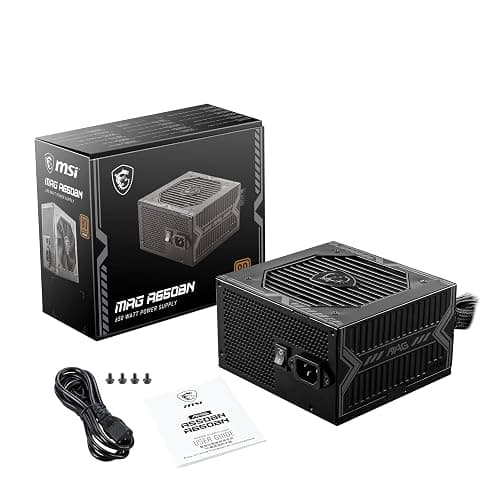 MSI MAG A650BN, Non-Modular Compact 650W Power Supply, 80+ Bronze, Low-Noise Fan, Active PFC Design, 5 Year Warranty thumbnail 2