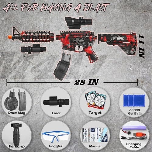 Large Electric Gel Splat Blaster, Automatic and Manual with 60,000 Gels thumbnail 7