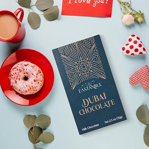 Eastanbul Dubai Chocolate Bar Pistachio, 2.5oz Mini Treat, Premium Pistachio Dubai Chocolate Bar, Viral Candy with Shredded Phyllo Dough, Knafeh, Gift Box thumbnail 9