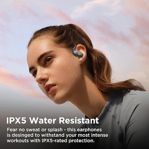 BUGANI Open Ear Headphones, Bluetooth 5.4 Wireless Earbuds with 60H Playtime, ENC Noise Cancelling Mic for Clear Calls, IPX5 Waterproof Sports Earphones for Running Workout Cycling thumbnail 2