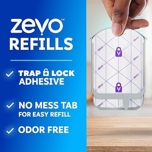 Zevo Flying Insect Trap Refill Cartridges for Fruit Flies & Gnats, 4 Count | Fits Zevo MAX & Zevo Flying Insect Trap, Catches House Flies, Gnats & Fruit Flies 24/7, No Added Fragrance or Dyes thumbnail 3