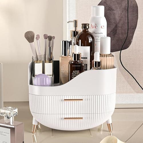Pajiriona Makeup Organizer with Drawers,Skincare Organizer for Vanity,Storage Box with Handle,Large Cosmetic Display case for Dresser, Bathroom Countertop thumbnail 6