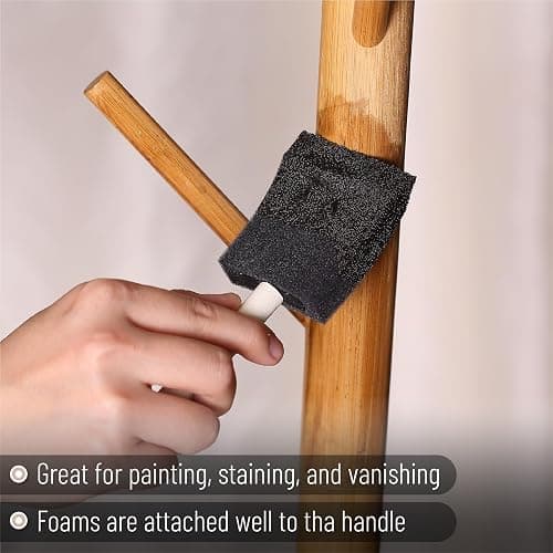 Bates- Paint Roller Kit, 19 pcs, Roller Set with Microfiber Sleeves & Frame, Tray, Angled Brush & Foam Brush, Paint Scrapers and More for Walls, Cabinets, Interior, Exterior, House Painting Supplies thumbnail 6