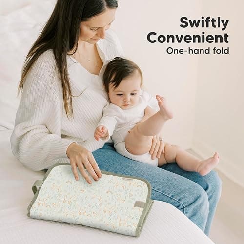 KeaBabies Portable Diaper Changing Pad, Easy Wipe Clean, 25x13 (Prairie) | Foldable Waterproof Baby Changing Mat for Diaper Bag, Compact, Lightweight, Newborn, Infant, Baby Changer Travel Essential thumbnail 6