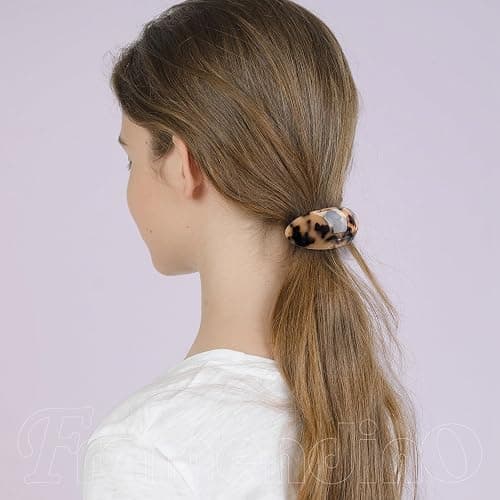 Framendino, 4 Pack French Oval Hair Barrette Tortoise Shell Barrettes 3.5inch Curved Ponytail Holder Clamp for Women thumbnail 5