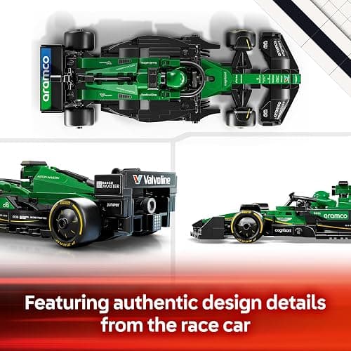 LEGO Speed Champions Aston Martin Aramco F1 AMR24 Race Car Toy with a Collectible Formula 1 Driver Minifigure - Model Kits for 10+ Year Old Boys & Girls or Adult Motorsport Fans 77245 thumbnail 6