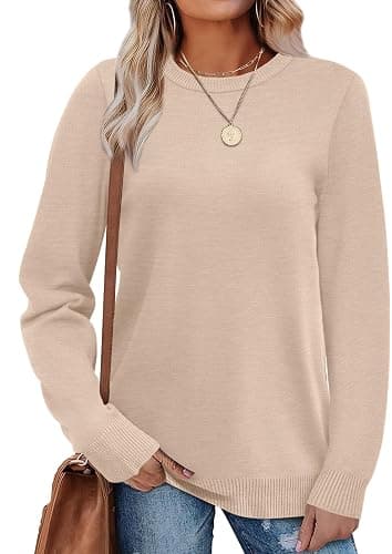 WIHOLL Sweaters for Women Lightweight Pullover Tops Long Sleeve Shirts Crewneck Fashion Clothing Fall Outfits 2025 thumbnail 2