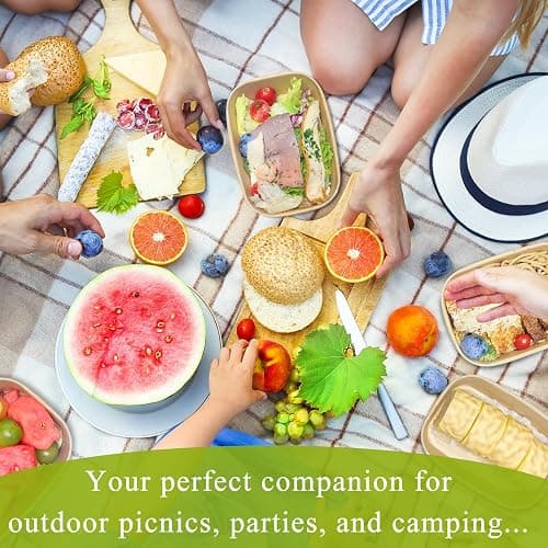 50-Pack 22oz Kraft Paper Bowls Disposable with Lids and Wooden Forks, Disposable Meal Prep Containers Paper Food Prep Containers with Lids, To Go Container for Hot Soup/Salad, Freezer & Microwave Safe thumbnail 8
