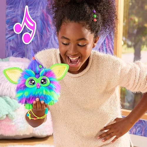 Furby Galaxy Edition, Glow in The Dark, 15 Fashion Accessories, Interactive Plush Toys for 6 Year Old Girls & Boys & Up, Voice Activated Animatronic (Amazon Exclusive) thumbnail 9