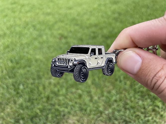 FOUR WHEEL BEAST Jeep Gladiator Keychain - Officially Licensed Jeep Accessories Key Chain Fob Cover Mods 2022 2021 2022 thumbnail 4