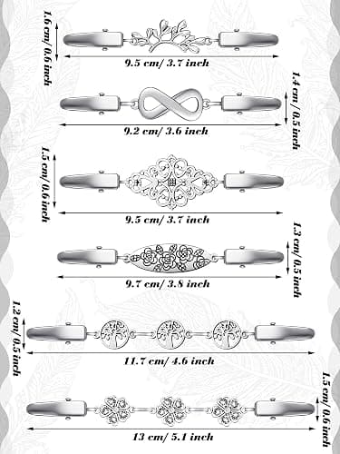 Hicarer 6 Pieces Vintage Shirt Dress Cardigan Clip, Waist Clip for Women, Sweater Shawl Brooch Jacket for Clothing thumbnail 3