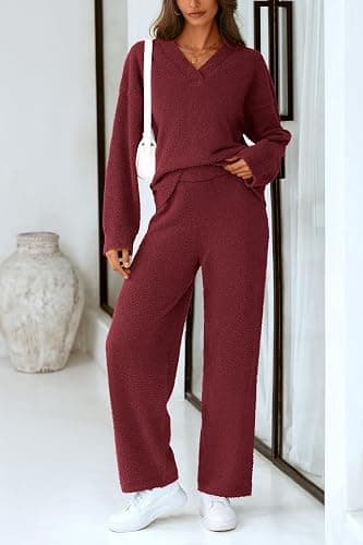 PRETTYGARDEN Lounge Sets for Women Two Piece Sweaters Pajama Set Fall Fashion 2025 Loungewear Outfits Matching Winter Clothes thumbnail 3